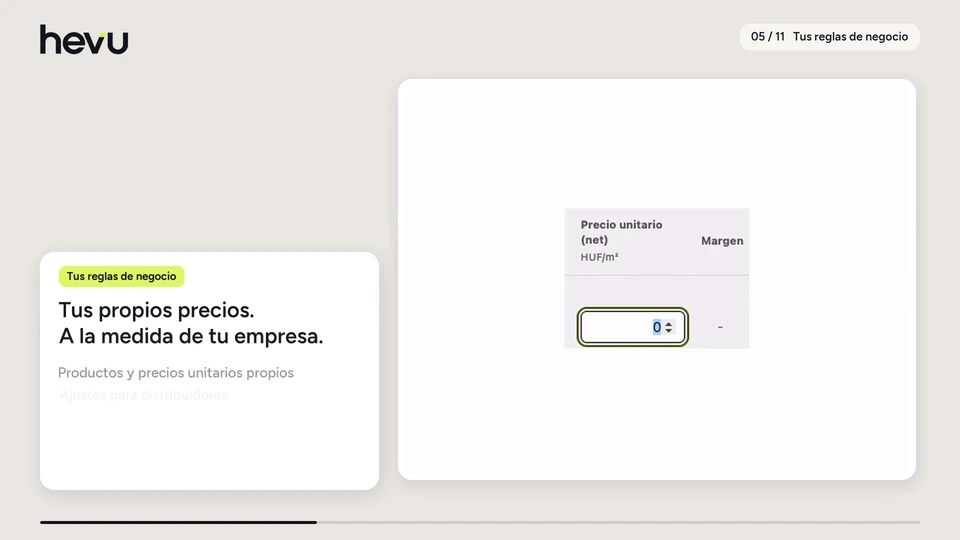 Tus propios precios. A la medida de tu empresa. Productos y precios unitarios propios Ajustes para distribuidores y fabricantes