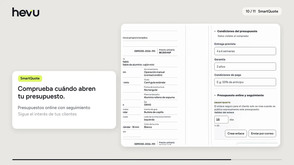 Comprueba cuándo abren tu presupuesto. Presupuestos online con seguimiento Sigue el interés de tus clientes