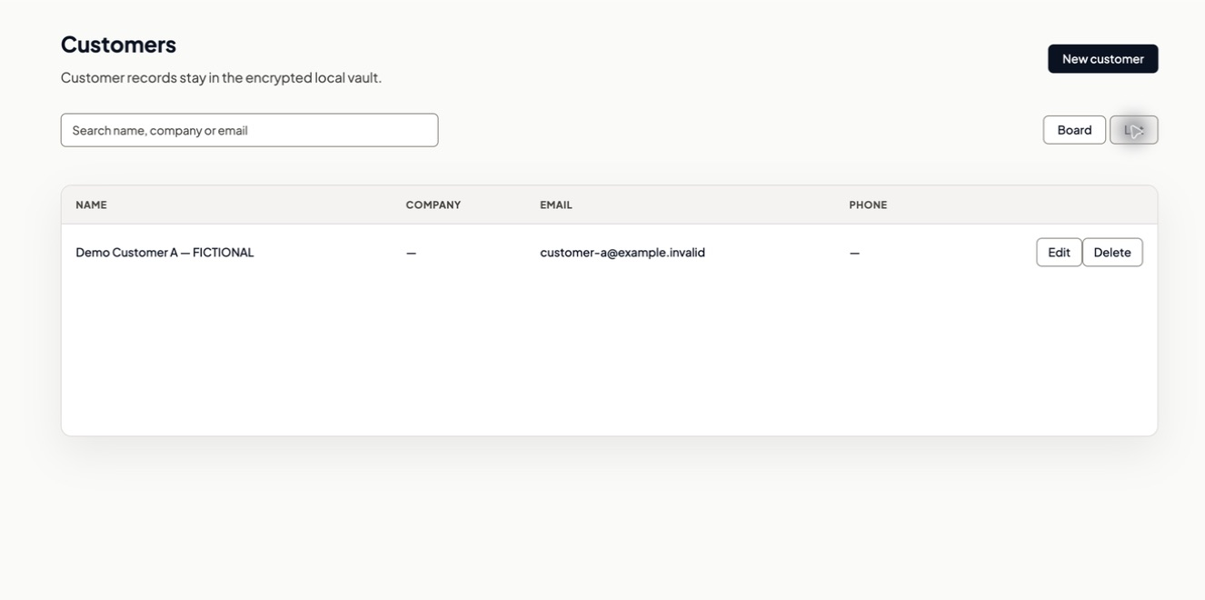 Customer management alongside your quotes